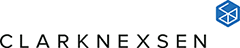 Clark Nexsen Logo - Black uppercase type with blue square in upper right