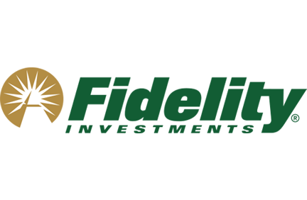 Fidelity Investments Logo - Gold pyramid graphic with green type on right
