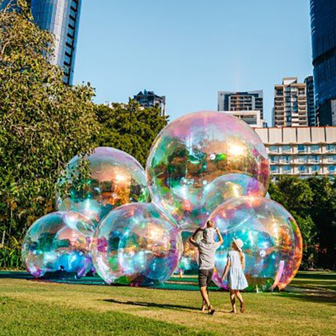Evanescent bubble installation