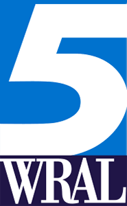 5 WRAL Logo - Blue background with white "5," dark blue with "WRAL"