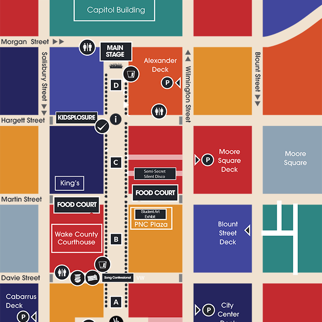 Vector illustration of event map