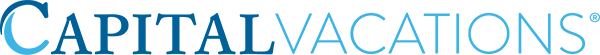 Capital Vacations Logo - Blue and cyan serif and sans-serif type