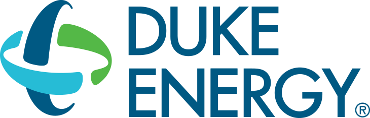Duke Energy Logo - Dark blue type with energy graphic to left